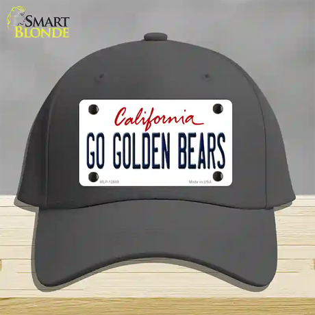 Go Golden Bears Novelty License Plate Hat Cotton / Charcoal