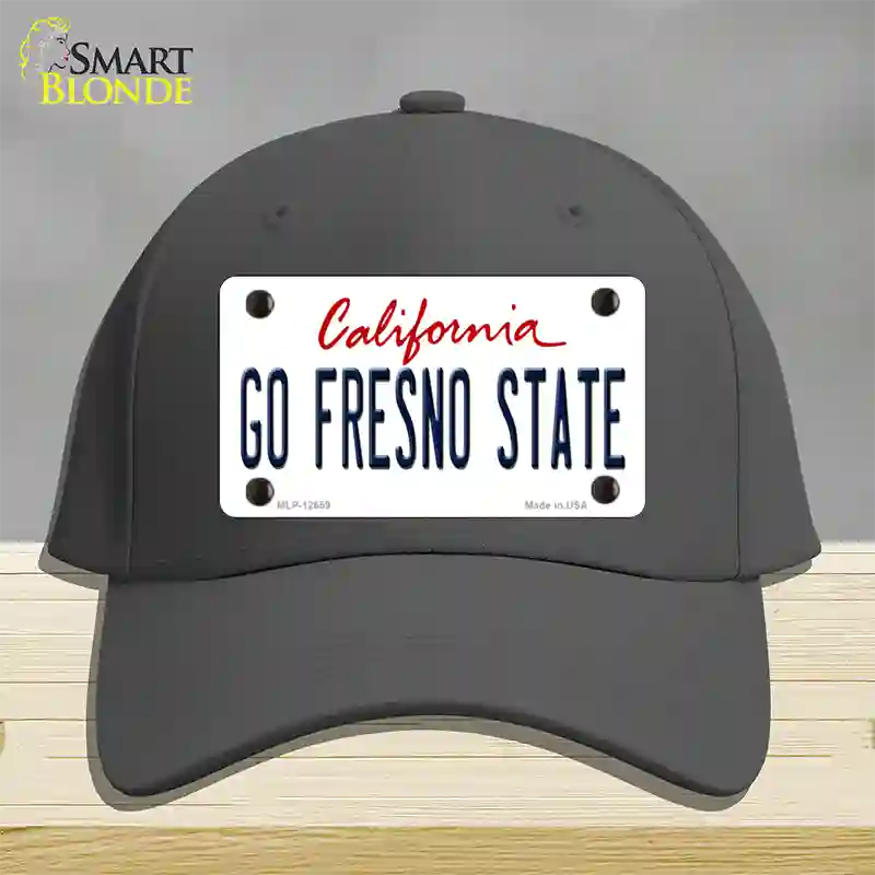 Go Fresno State Novelty License Plate Hat Cotton / Charcoal