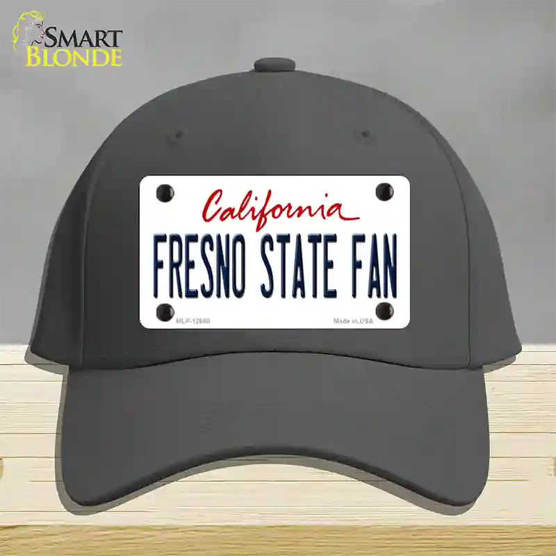 Fresno State Fan Novelty License Plate Hat Cotton / Charcoal