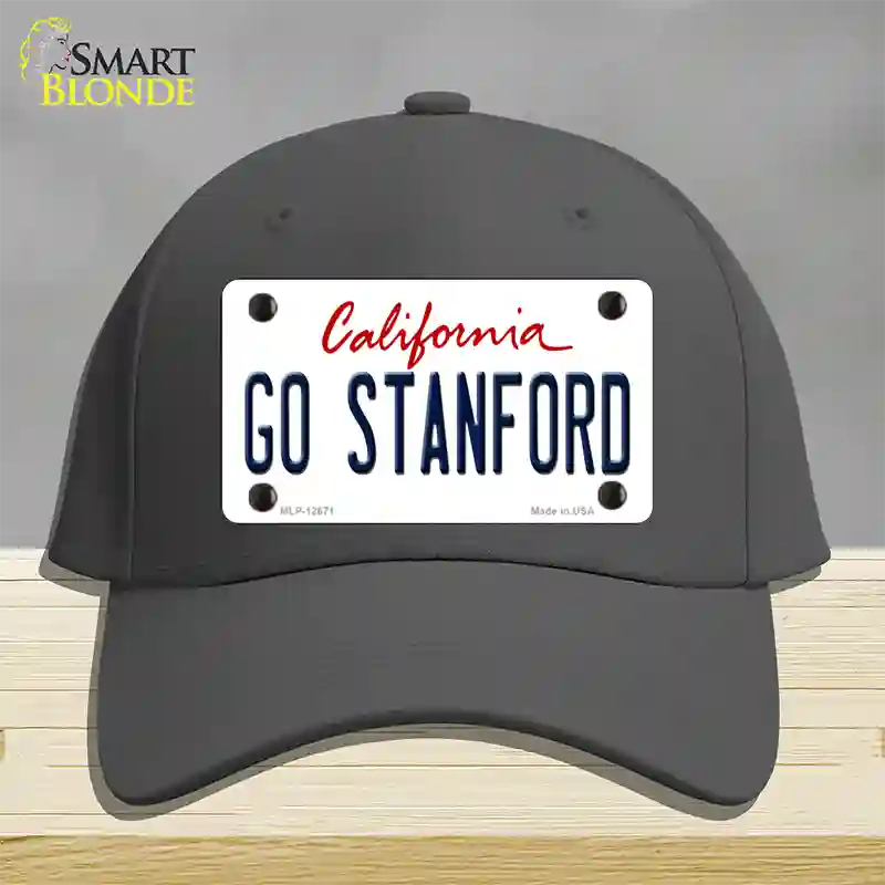 Go Stanford Novelty License Plate Hat Cotton / Charcoal