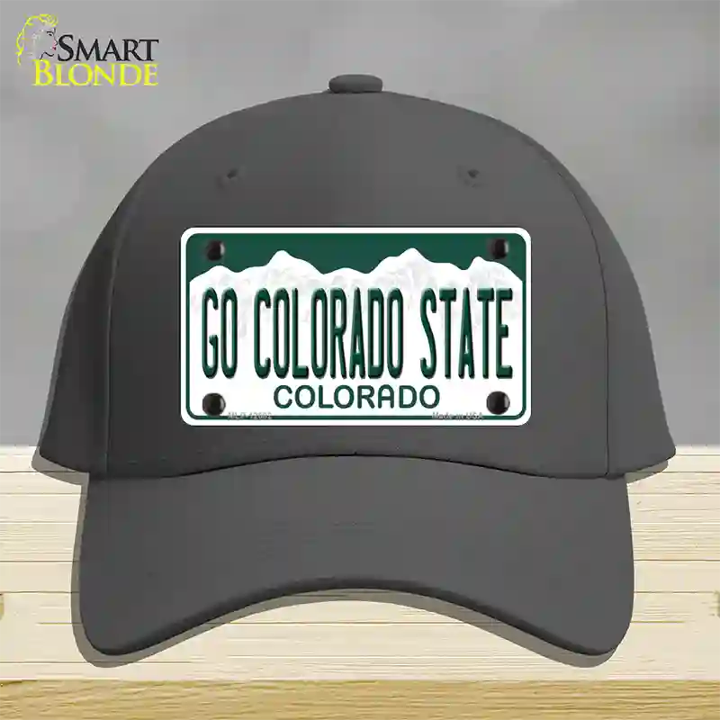 Go Colorado State Novelty License Plate Hat Cotton / Charcoal