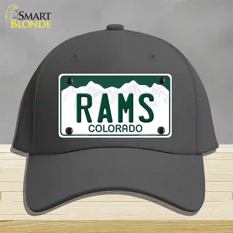 Rams Novelty License Plate Hat Cotton / Charcoal