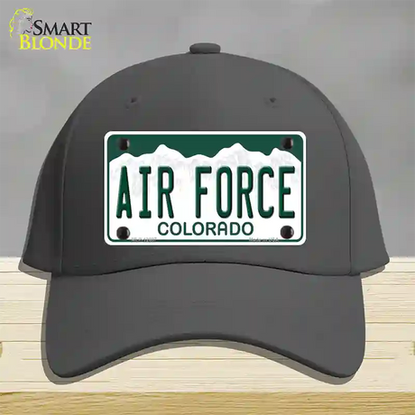 Air Force Novelty License Plate Hat Cotton / Charcoal