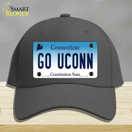 Go UConn Novelty License Plate Hat Cotton / Charcoal