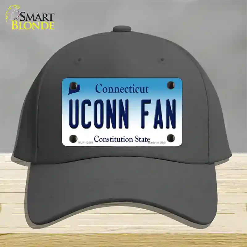 UConn Fan Novelty License Plate Hat Cotton / Charcoal