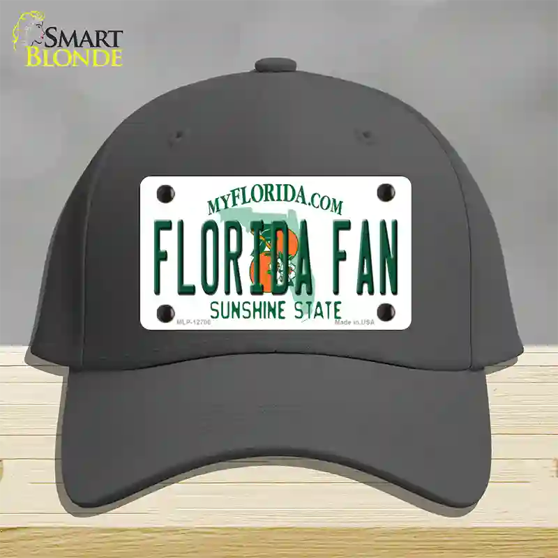 Florida Fan Novelty License Plate Hat Cotton / Charcoal