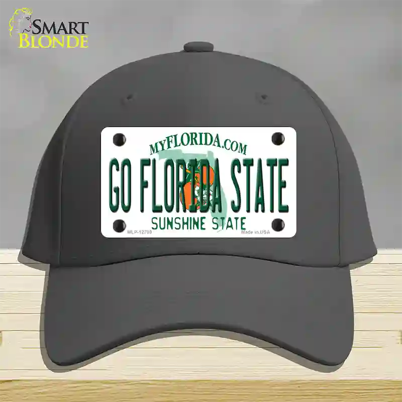 Go Florida State Novelty License Plate Hat Cotton / Charcoal