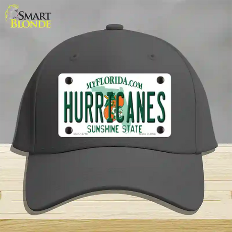 Hurricanes Novelty License Plate Hat Cotton / Charcoal