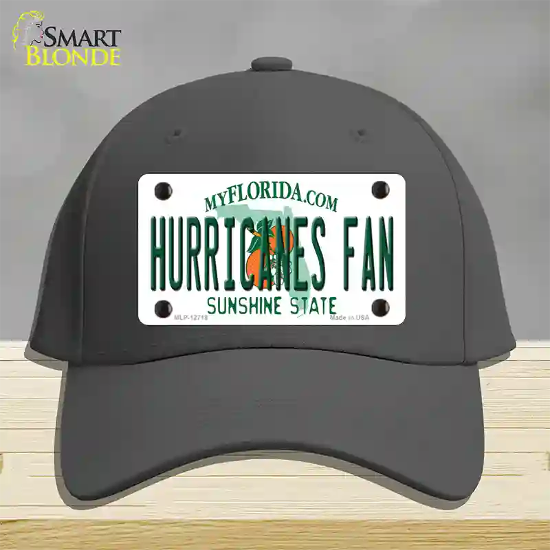 Hurricanes Fan Novelty License Plate Hat Cotton / Charcoal