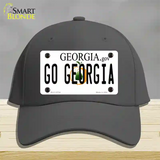 Go Georgia Novelty License Plate Hat Cotton / Charcoal