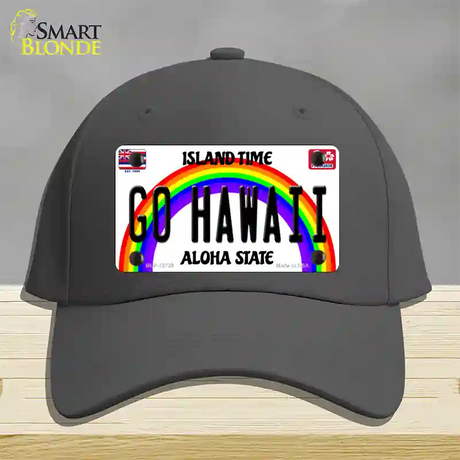 Go Hawaii Novelty License Plate Hat Cotton / Charcoal