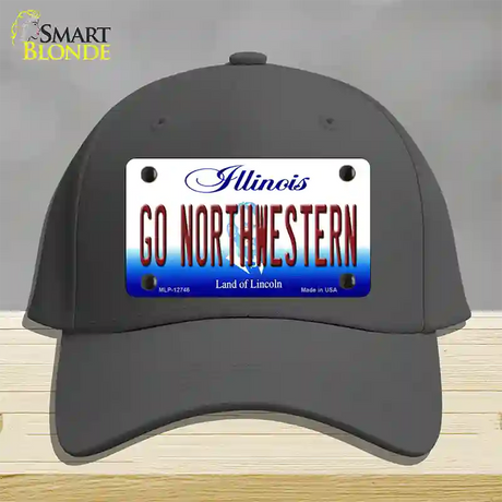 Go Northwestern Novelty License Plate Hat Cotton / Charcoal