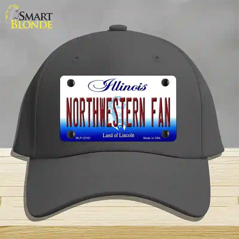 Northwestern Fan Novelty License Plate Hat Cotton / Charcoal