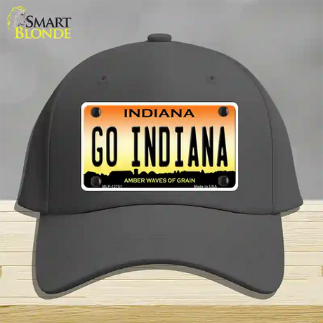 Go Indiana Novelty License Plate Hat Tag Cotton / Charcoal