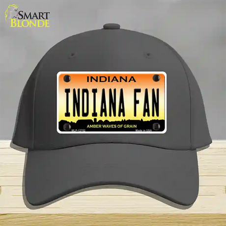 Indiana Fan Novelty License Plate Hat Tag Cotton / Charcoal