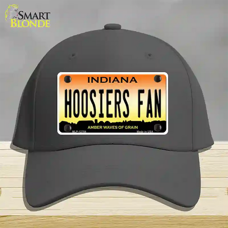 Hoosiers Fan Novelty License Plate Hat Tag Cotton / Charcoal