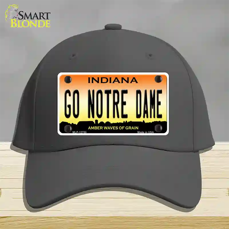 Go Notre Dame Novelty License Plate Hat Tag Cotton / Charcoal