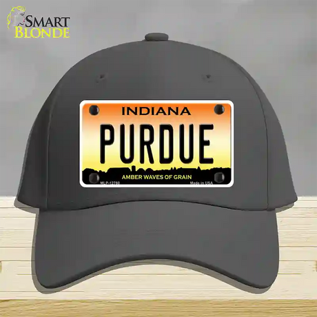 Purdue Novelty License Plate Hat Tag Cotton / Charcoal