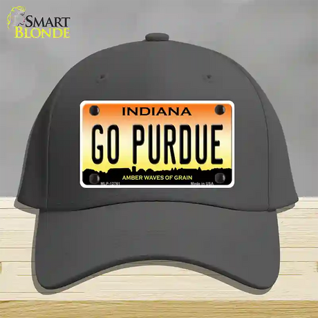 Go Purdue Novelty License Plate Hat Tag Cotton / Charcoal