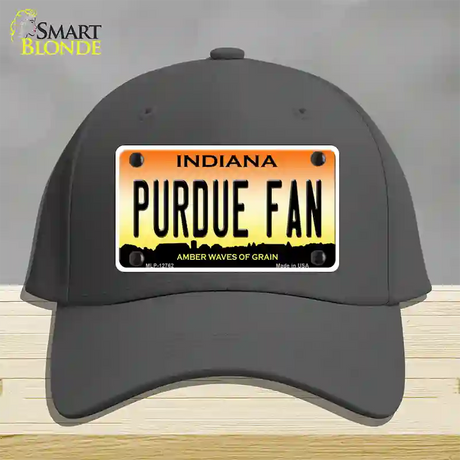 Purdue Fan Novelty License Plate Hat Tag Cotton / Charcoal