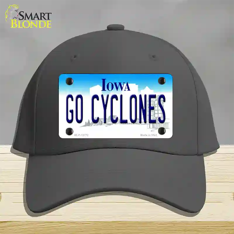 Go Cyclones Novelty License Plate Hat Tag Cotton / Charcoal