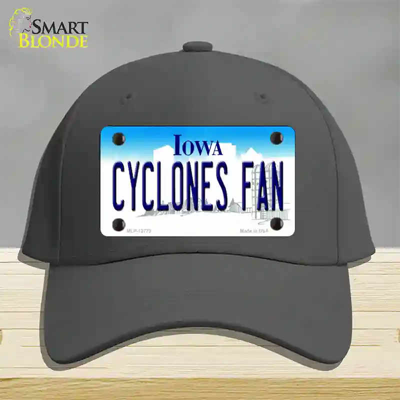 Cyclones Fan Novelty License Plate Hat Tag Cotton / Charcoal