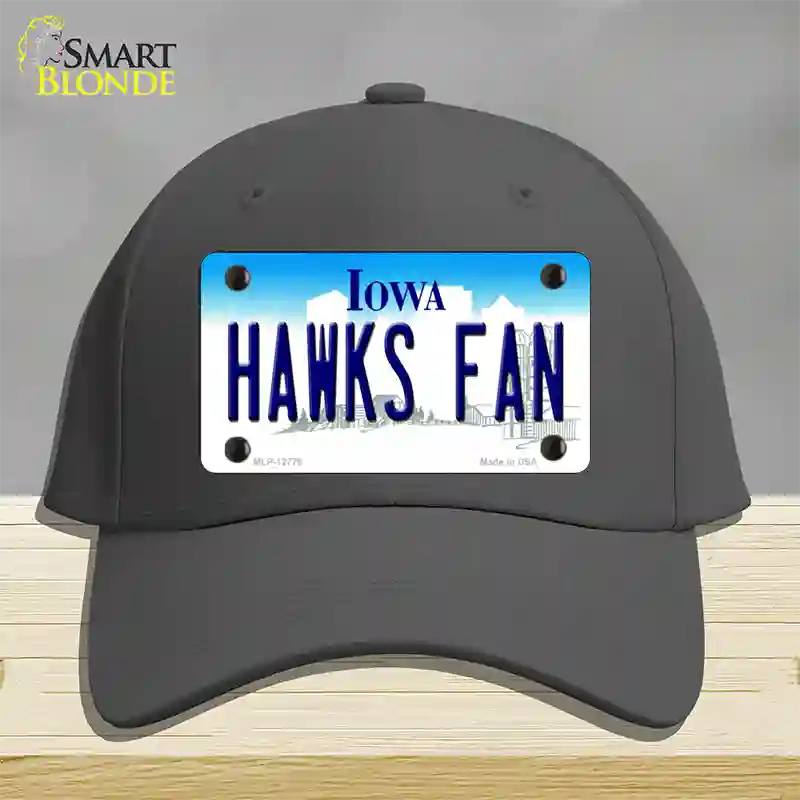 Hawks Fan Novelty License Plate Hat Tag Cotton / Charcoal