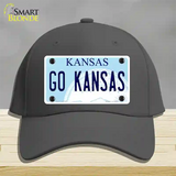 Go Kansas Novelty License Plate Hat Tag Cotton / Charcoal