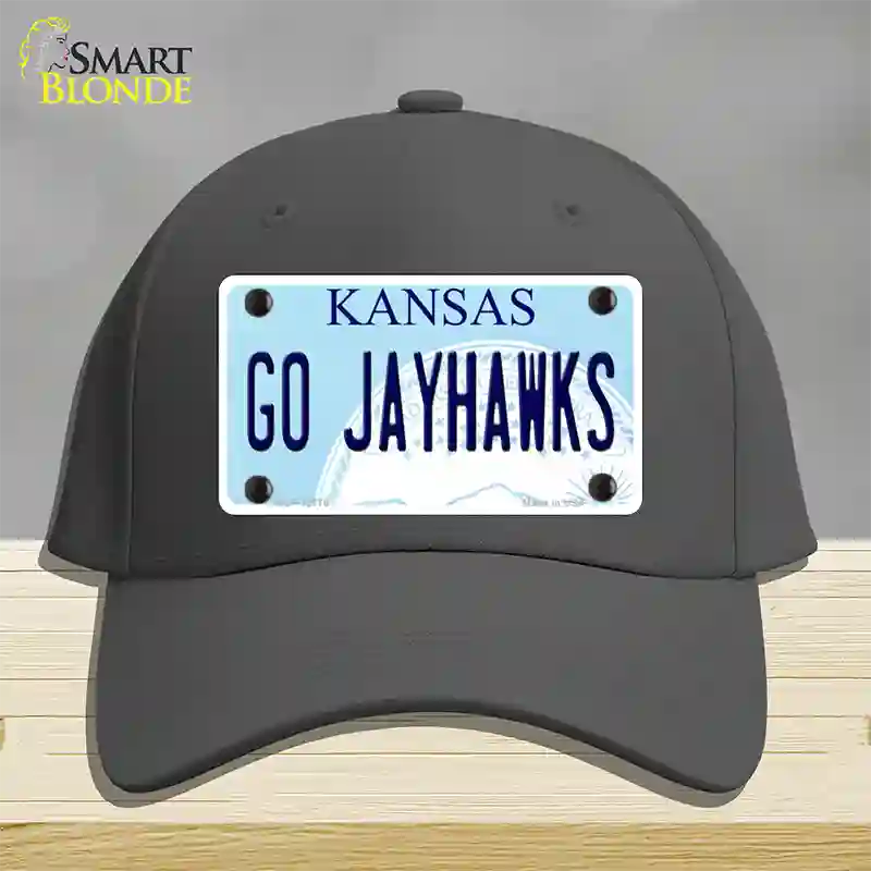 Go Jayhawks Novelty License Plate Hat Tag Cotton / Charcoal