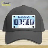 Wichita State Fan Novelty License Plate Hat Tag Cotton / Charcoal