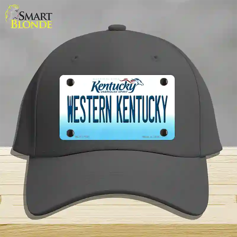 Western Kentucky Novelty License Plate Hat Tag Cotton / Charcoal