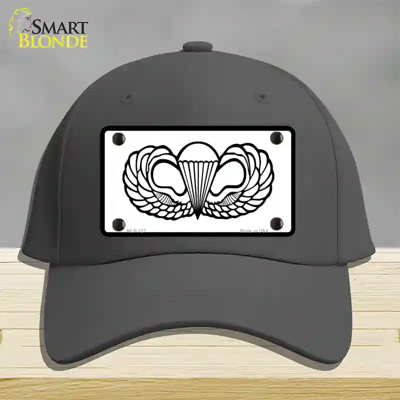 Parachute Badge Novelty License Plate Hat Cotton / Charcoal