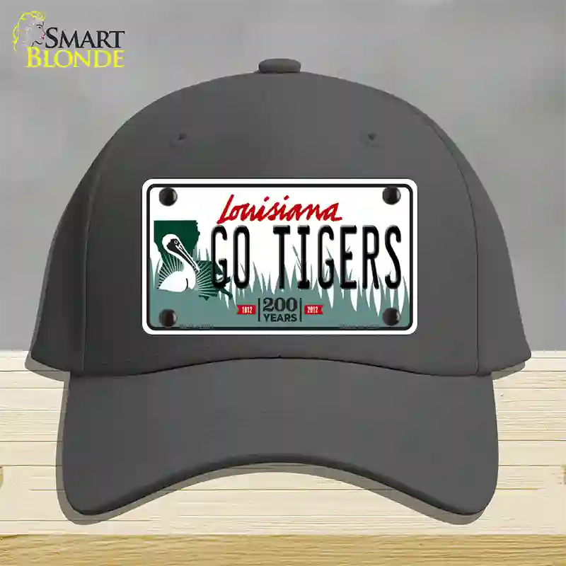 Louisiana Go Tigers Novelty License Plate Hat Tag Cotton / Charcoal