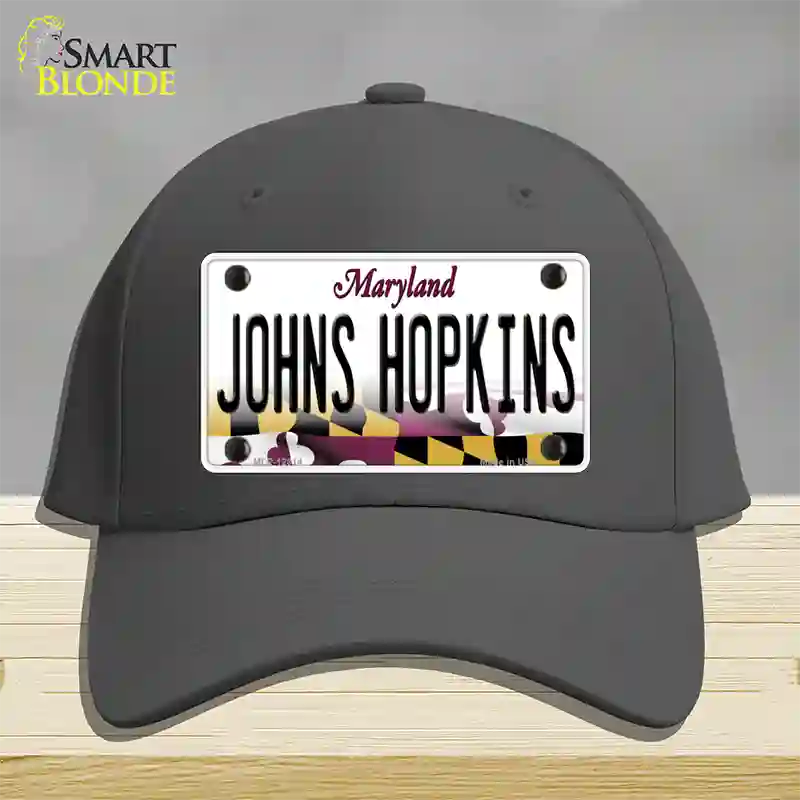 Johns Hopkins Novelty License Plate Hat Tag Cotton / Charcoal