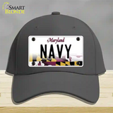 Navy Novelty License Plate Hat Cotton / Charcoal