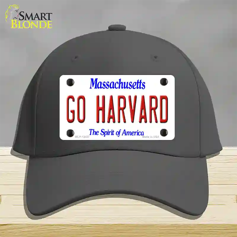 Go Harvard Novelty License Plate Hat Cotton / Charcoal