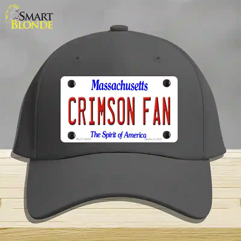 Crimson Fan Novelty License Plate Hat Cotton / Charcoal