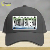 Michigan State Fan Novelty License Plate Hat Cotton / Charcoal