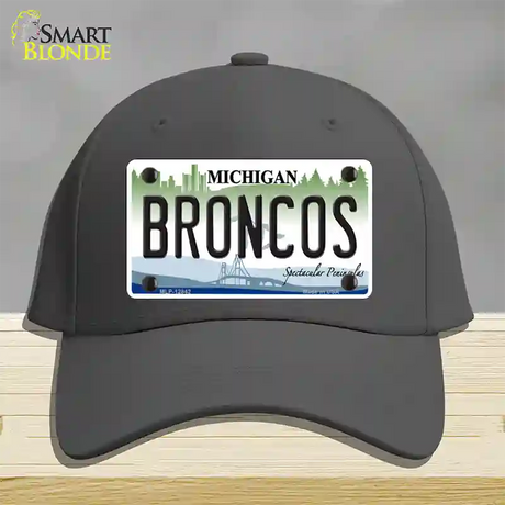 Broncos Michigan Novelty License Plate Hat Cotton / Charcoal