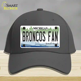 Broncos Fan Michigan Novelty License Plate Hat Cotton / Charcoal