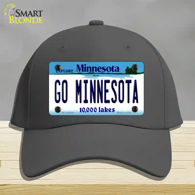 Go Minnesota Novelty License Plate Hat Cotton / Charcoal