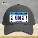 Go Minnesota Novelty License Plate Hat Cotton / Charcoal