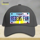 Rebels Fan Novelty License Plate Hat Cotton / Charcoal