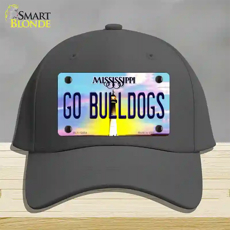 Go Bulldogs Mississippi Novelty License Plate Hat Cotton / Charcoal