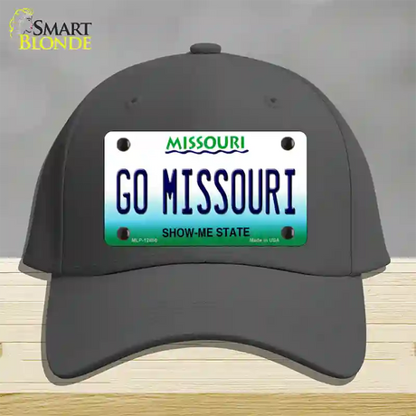 Go Missouri Novelty License Plate Hat Cotton / Charcoal