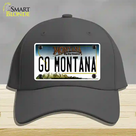 Go Montana Novelty License Plate Hat Cotton / Charcoal