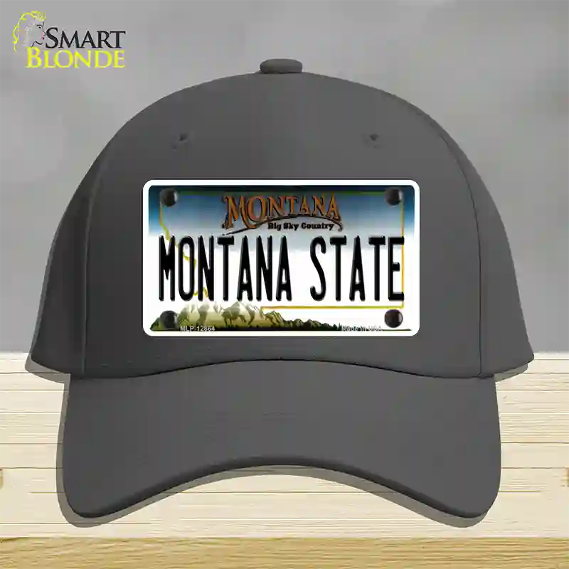 Montana State Univ Novelty License Plate Hat Cotton / Charcoal