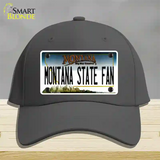 Montana State Fan Novelty License Plate Hat Cotton / Charcoal