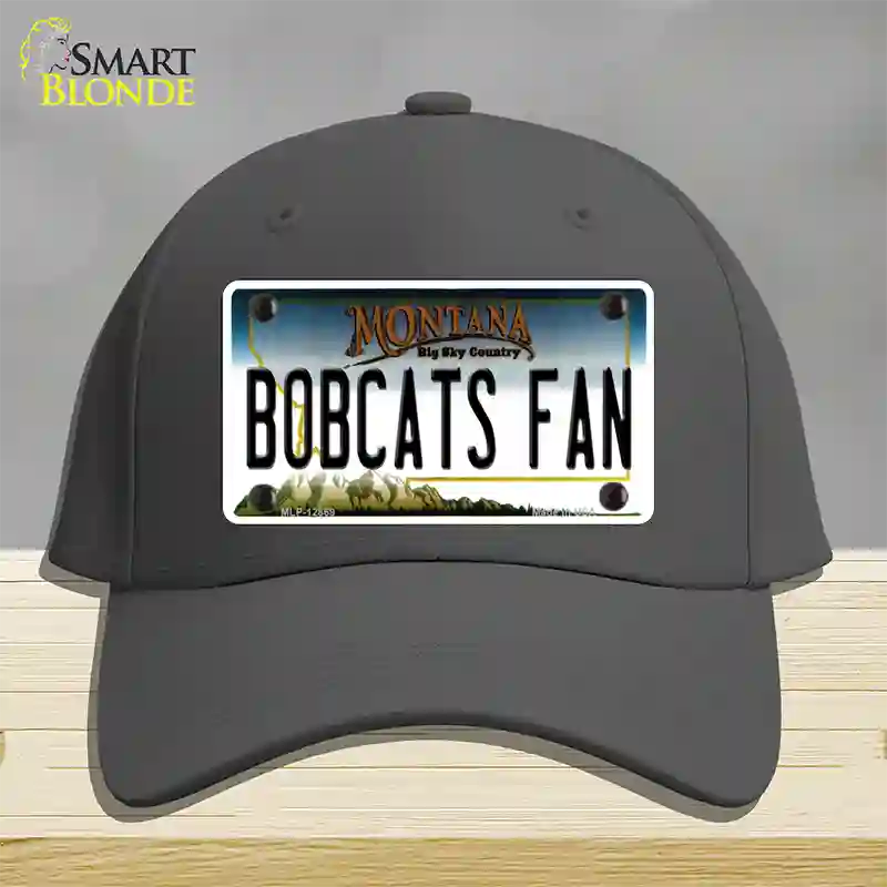 Bobcats Fan Novelty License Plate Hat Cotton / Charcoal