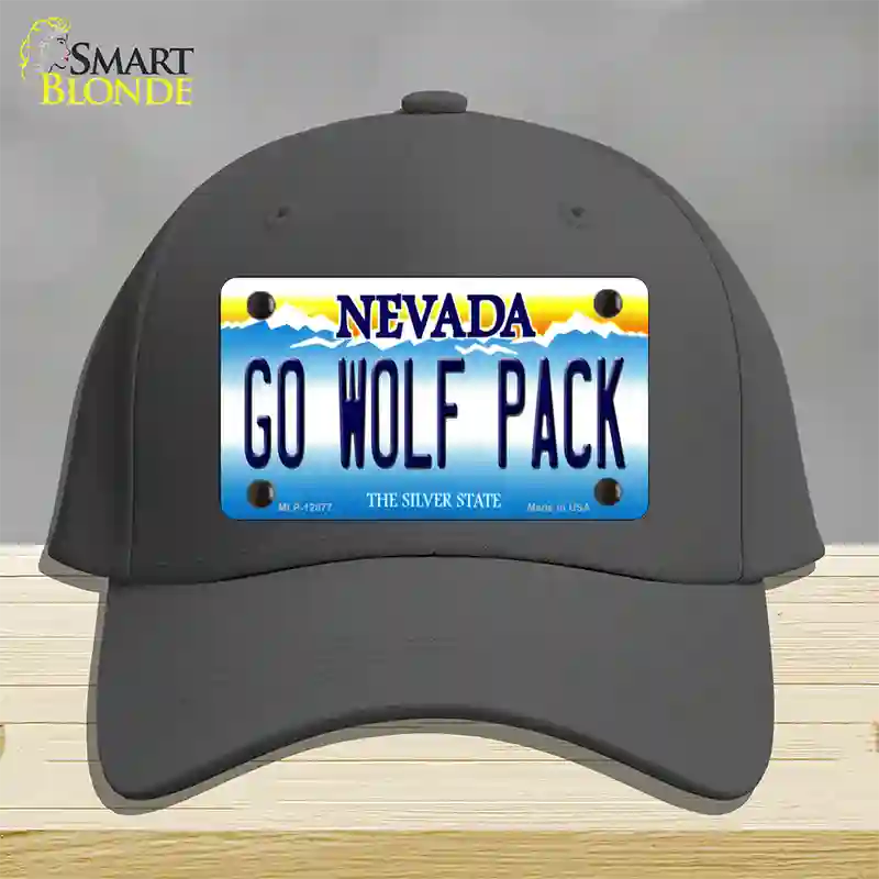 Go Wolf Pack Novelty License Plate Hat Cotton / Charcoal